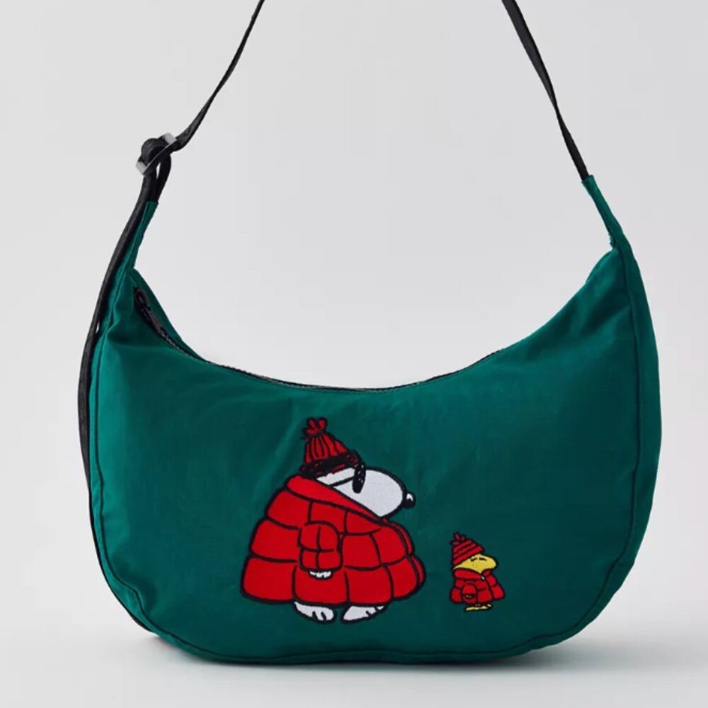 BAGGU x Peanuts NWT Medium Crescent Bag - Snoopy & Woodstock